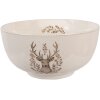 Clayre & Eef Ciotola in porcellana Ø 14x7 cm 500 ml Beige-Marrone