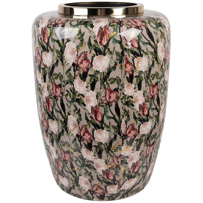 Vaso decorativo Clayre & Eef 66377 Grigio-Rosa 33x44 cm
