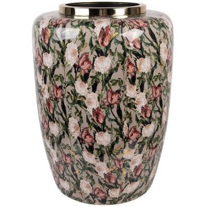 Vaso decorativo Clayre & Eef 66377 Grigio-Rosa 33x44 cm