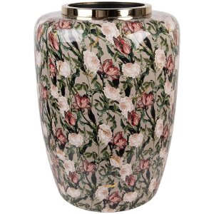 Vaso decorativo Clayre & Eef 66377 Grigio-Rosa 33x44 cm