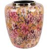 Clayre & Eef 66379 Vaso decorativo Giallo/Rosa Ø 33x36 cm