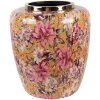 Clayre & Eef 66379 Vaso decorativo Giallo/Rosa Ø 33x36 cm