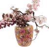 Clayre & Eef 66379 Vaso decorativo Giallo/Rosa Ø 33x36 cm