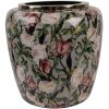 Clayre & Eef 66380 Decorazione Vaso Grigio Rosa 25x25 cm