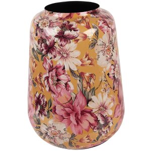 Clayre & Eef 66383 Vaso decorativo Giallo e Rosa...