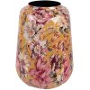 Clayre & Eef 66383 Vaso decorativo Giallo e Rosa Ø 27x34 cm