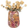 Clayre & Eef 66383 Vaso decorativo Giallo e Rosa Ø 27x34 cm