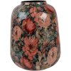 Vaso decorativo in ferro Clayre & Eef Rosa e Verde Ø 21x25 cm