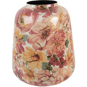 Clayre & Eef 66385 Decorazione Vaso Rosa Grigio 35x52 cm