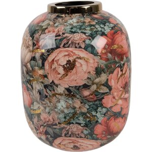 Vaso decorativo Clayre & Eef 66389 Verde Rosato...