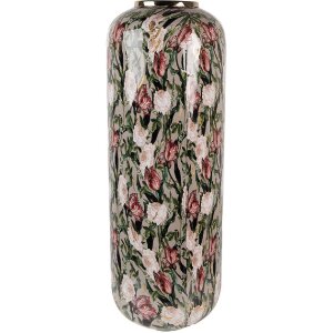 Clayre & Eef 66391 Decorazione Vaso Grigio-Rosa...