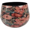 Clayre & Eef 66394 Vaso per fiori Ø 13x10 cm Rosa Verde