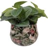 Vaso per fiori Clayre & Eef 66395 Ø 13x10 cm Grigio Rosa