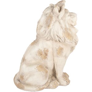 Decorazione Leone Clayre & Eef 5MG0080 50x30x62 cm Beige, Marrone