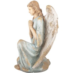 Decorazione Angelo Clayre & Eef 34x36x55 cm Beige-Blu