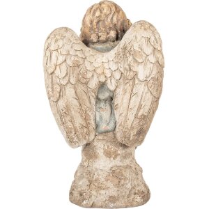 Decorazione Angelo Clayre & Eef 32x23x56 cm Beige Grigio 5MG0088