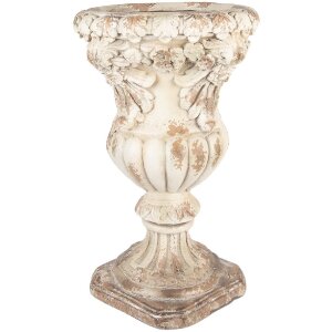 Vaso per fiori decorativo Clayre & Eef Beige 35x56 cm