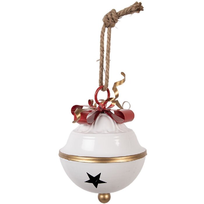 Clayre & Eef 6Y5923 Campanello decorativo in ferro Ø 16x22 cm stile country