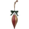Clayre & Eef 6Y5926 Decorazione per albero di Natale 15x12x36 cm Rosso-Oro