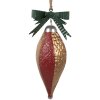Clayre & Eef 6Y5926 Decorazione per albero di Natale 15x12x36 cm Rosso-Oro
