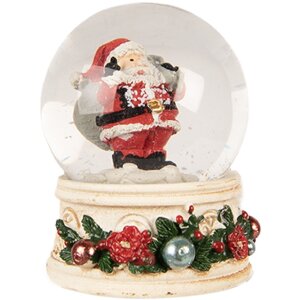 Clayre & Eef Sfera di neve Babbo Natale Ø 5x6 cm