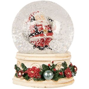 Clayre & Eef Sfera di neve Babbo Natale Ø 5x6 cm