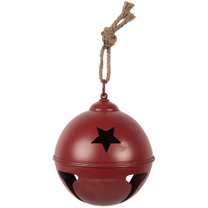 Clayre & Eef Decorazione Campanello 12x12 cm Rosso/Marrone