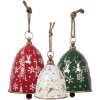 Clayre & Eef Decorazione Campanelli Set 3 Rosso Verde Bianco