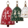 Clayre & Eef Decorazione Campanelli Set 3 Rosso Verde Bianco