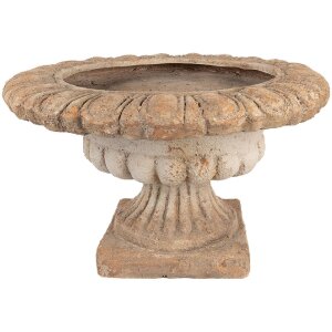 Vaso per piante Clayre & Eef Marrone Beige 61x35 cm