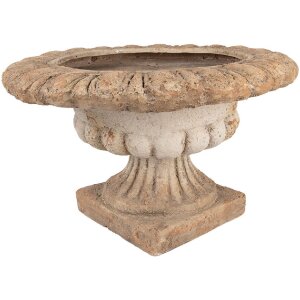 Vaso per piante Clayre & Eef Marrone Beige 61x35 cm
