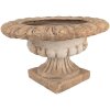 Vaso per piante Clayre & Eef Marrone Beige 61x35 cm