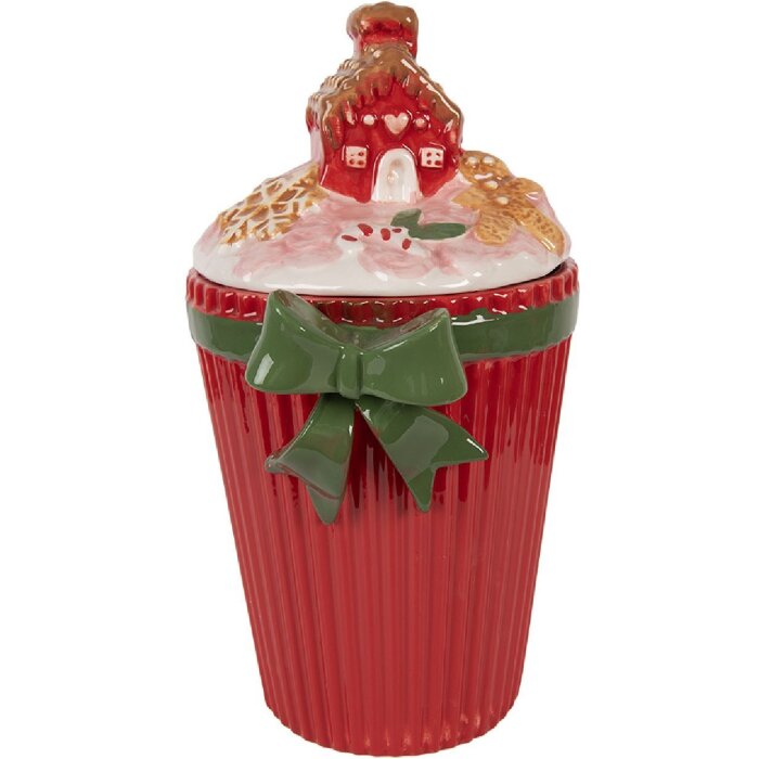 Clayre & Eef Barattolo con coperchio 16x14x27 cm