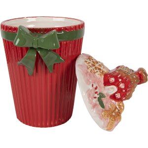 Clayre & Eef Barattolo con coperchio 16x14x27 cm