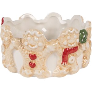 Clayre & Eef Ciotola Ø 14x7 cm Marrone Beige...