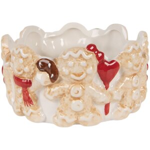 Clayre & Eef Ciotola Ø 14x7 cm Marrone Beige...