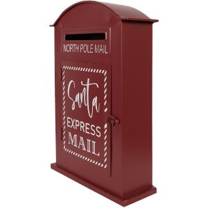 Clayre & Eef Cassetta postale 23x8x34 cm Rossa/Bianca