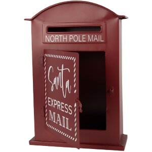 Clayre & Eef Cassetta postale 23x8x34 cm Rossa/Bianca