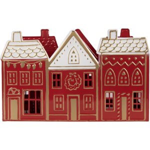 Portacandele Clayre & Eef 6Y5919 38x13x25 cm Rosso...