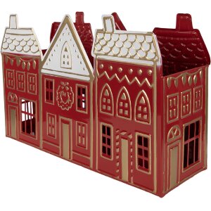 Portacandele Clayre & Eef 6Y5919 38x13x25 cm Rosso...