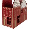 Portacandele Clayre & Eef 6Y5919 38x13x25 cm Rosso Bianco