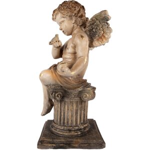 Clayre & Eef Decorazione Angelo Beige 30x30x60 cm