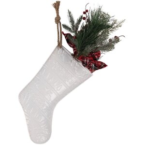 Clayre & Eef Calza di Natale Decorativa 25x6x62 cm