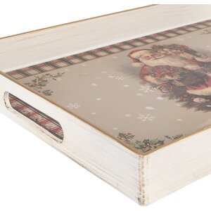 Clayre & Eef Set 3 vassoi Beige-Rosso...