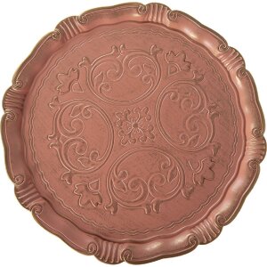 Clayre & Eef Piatto per torte Rosa Oro 32x15 cm