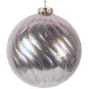 Clayre & Eef Palla per albero di Natale 10x10 cm Rosa Argento