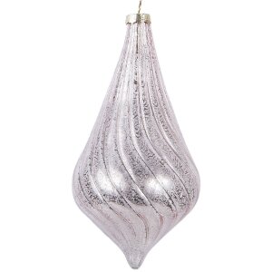 Clayre & Eef Pallina per albero di Natale Rosa 8x17 cm