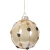 Clayre & Eef Pallina per albero di Natale Ø 8x8 cm Beige