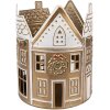Portacandele Clayre & Eef 6Y5904 Ø 18x22 cm Oro e Bianco