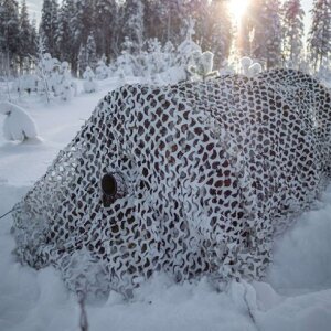 Rete Mimetica 3D Foglie Buteo Photo Gear Camo Neve 2,4x3 m